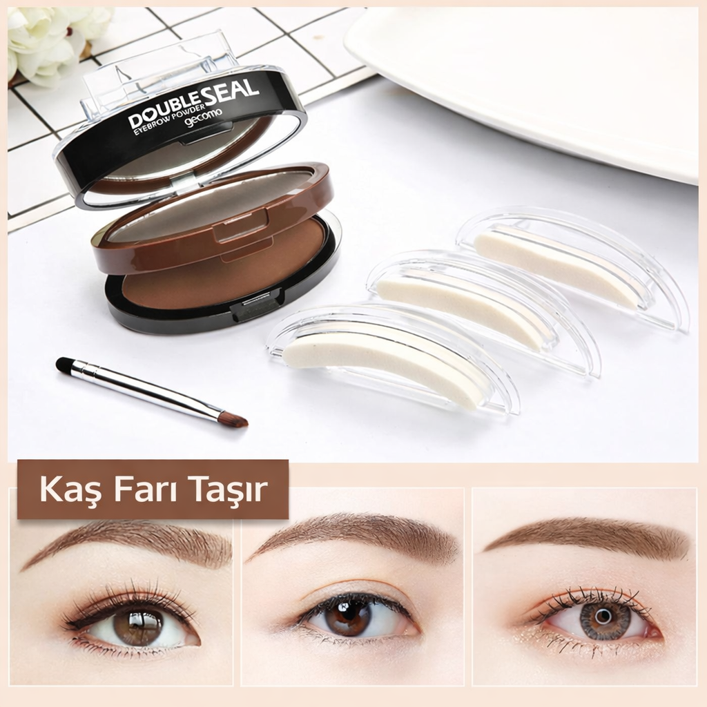 DoubleSeal Suya Dayanıklı Kaş Damga Seti – Pratik, Kalıcı ve Doğal Görünüm